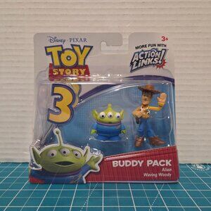 Disney Pixar Toy Story Action Links Mini Figure Buddy Pack Waving Woody Alien